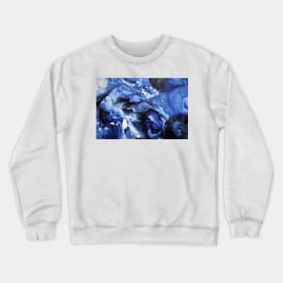 Blue Swirling Waters- Painting Crewneck Sweatshirt